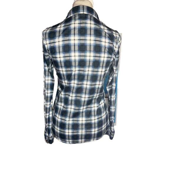 Passport Plaid Shirt - Clothing in Navy Ivory - Picture 4 of 5